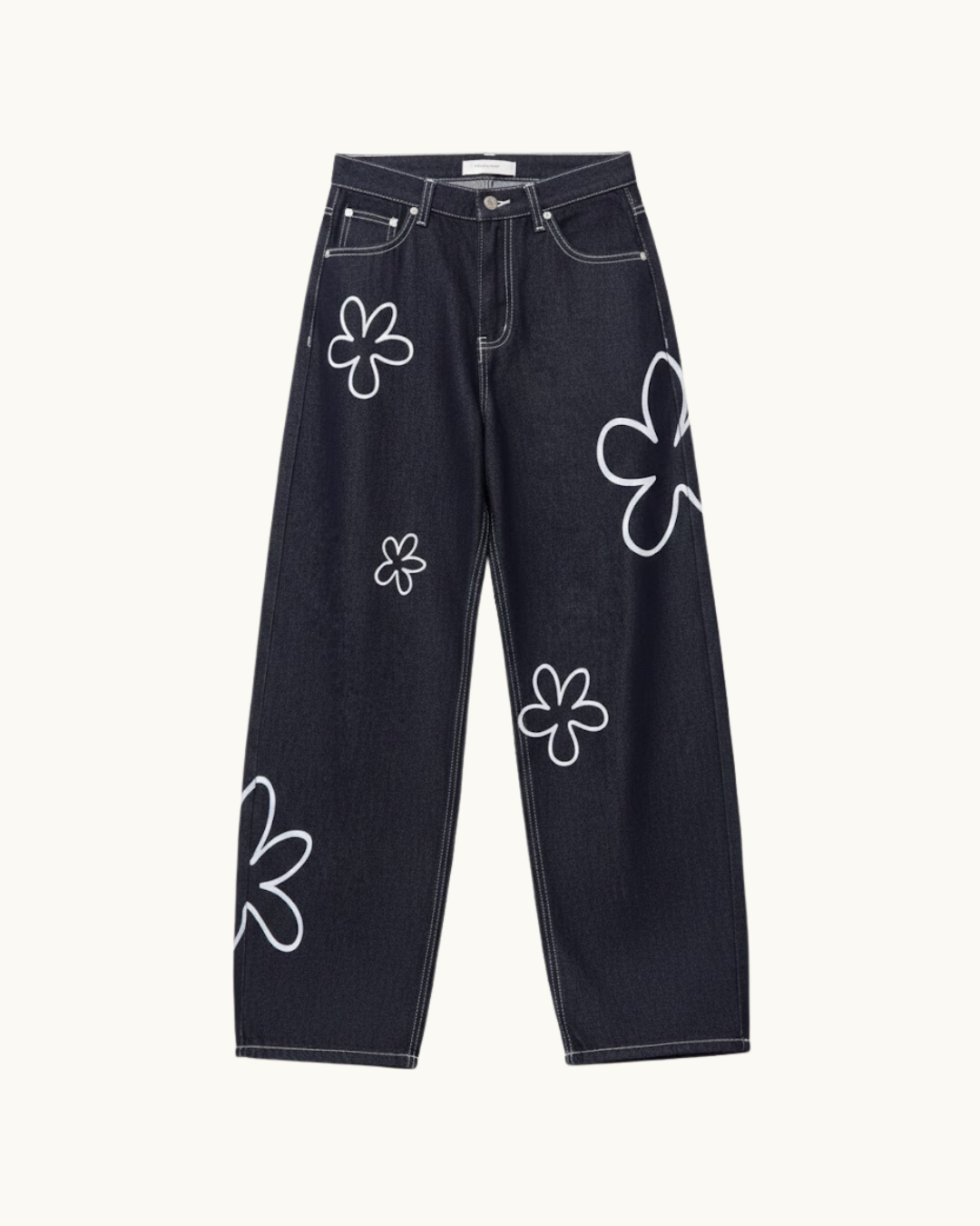 Pattern Loose Jeans